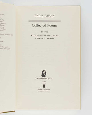 LARKIN, Philip; Anthony THWAITE ( editor ). Collected Poems.