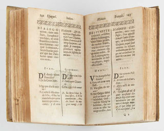 OUDIN, Antoine; [César OUDIN]. Dialogues fort recreatifs composez en espagnol, et nouvvellement mis en Italien, Alleman, & Francois. [[bmid:2125778c]]