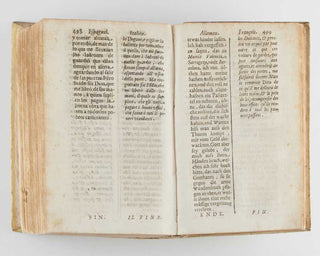 OUDIN, Antoine; [César OUDIN]. Dialogues fort recreatifs composez en espagnol, et nouvvellement mis en Italien, Alleman, & Francois. [[bmid:2125778e]]