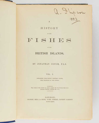COUCH, Jonathan. A History of the Fishes of the British Islands. [[bmid:2125975b]]
