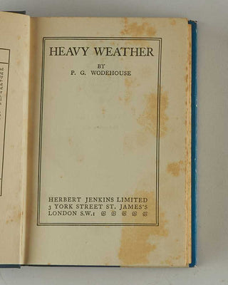 WODEHOUSE, P.G. Heavy Weather. [[bmid:2126089b]]