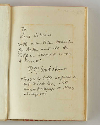 WODEHOUSE, P.G. How Right You Are, Jeeves. [[bmid:2126090b]]