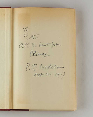WODEHOUSE, P.G. Over Seventy: An Autobiography with Digressions. [[bmid:2126151b]]