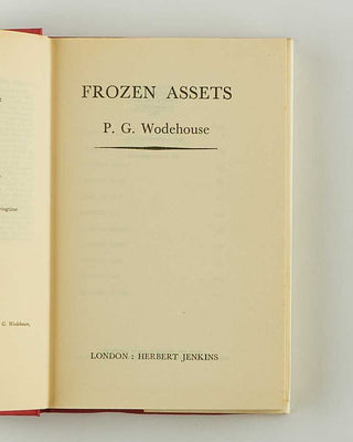 WODEHOUSE, P.G. Frozen Assets. [[bmid:2126163b]]
