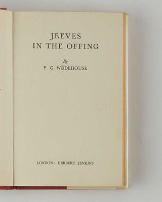 WODEHOUSE, P.G. Jeeves in the Offing. [[bmid:2126223b]]