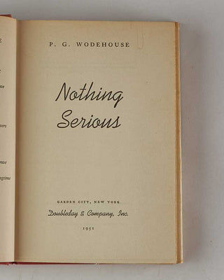 WODEHOUSE, P.G. Nothing Serious. [[bmid:2126236b]]