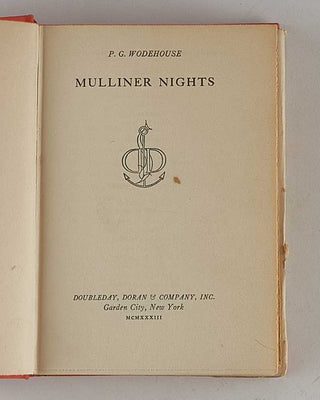 WODEHOUSE, P.G. Mulliner Nights. [[bmid:2126253b]]