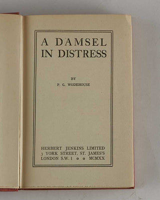 WODEHOUSE, P.G. A Damsel in Distress. [[bmid:2126276B]]
