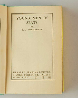 WODEHOUSE, P.G. Young Men in Spats. [[bmid:2126292b]]