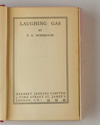 WODEHOUSE, P.G. Laughing Gas. [[bmid:2126329b]]
