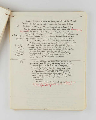 WODEHOUSE, P.G. Heavily annotated typescript and manuscript draft of The Girl in Blue . [[bmid:2126344j]]