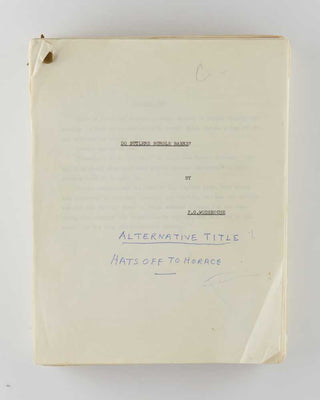 WODEHOUSE, P.G. Complete typescript draft of Do Butlers Burgle Banks ?