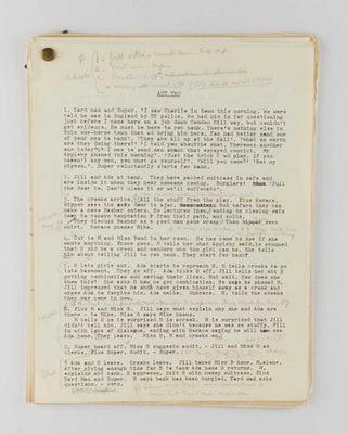 WODEHOUSE, P.G. Complete typescript draft of Do Butlers Burgle Banks ? [[bmid:2126348f]]