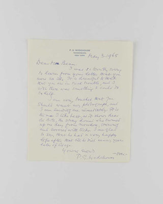 WODEHOUSE, P.G. Manuscript notes for A Pelican at Blandings . [[bmid:2126349e]]