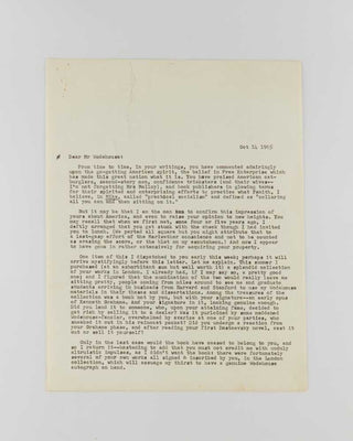 WODEHOUSE, P.G. Manuscript notes for A Pelican at Blandings . [[bmid:2126349f]]