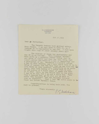 WODEHOUSE, P.G. Manuscript notes for A Pelican at Blandings . [[bmid:2126349g]]