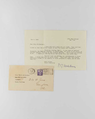 WODEHOUSE, P.G. Manuscript notes for A Pelican at Blandings . [[bmid:2126349h]]