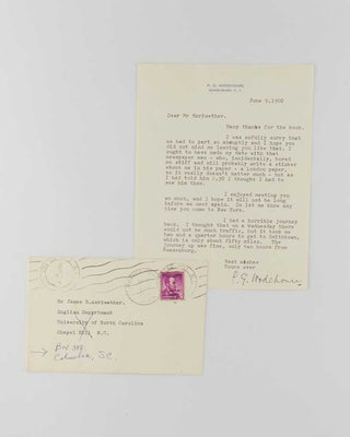 WODEHOUSE, P.G. Manuscript notes for A Pelican at Blandings . [[bmid:2126349k]]