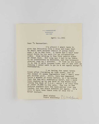 WODEHOUSE, P.G. Manuscript notes for A Pelican at Blandings . [[bmid:2126349n]]
