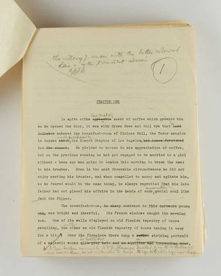 WODEHOUSE, P.G. Annotated typescript draft of Quick Service. [[bmid:2126351a]]