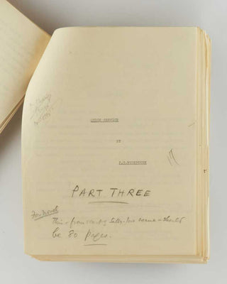 WODEHOUSE, P.G. Annotated typescript draft of Quick Service. [[bmid:2126351e]]