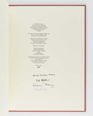 BROWN, George Mackay; Ted HUGHES, Seamus HEANEY; Christopher FRY. Four Poets for St Magnus. [[bmid:2126352c]]