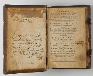SELNECKER, Nikolaus. Confutatio accusationum et calumniarum praecipuarum … item: de duabus naturis in Christo … Refutatio exegeseos sacramentariae. Item: ad Th. Bezae calumnias brevis responsio … [[bmid:2126390h]]