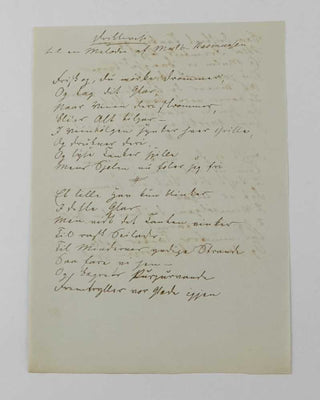 MUTH-RASMUSSEN, [Paul Diderich]. Zwei Lieder für 4 Männerstimmen und dem Studentensingverein in Copenhagen gewidmet von Muth-Rasmussen. [[bmid:2126410b]]