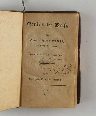 LESSING, Gotthold Ephraim. Nathan der Weise. Ein dramatisches Gedicht, in fünf Aufzügen. [[bmid:2126432a]]