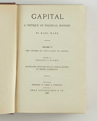 MARX, Karl; Friedrich ENGELS (editor); Ernest UNTERMANN (translator). Capital: A Critique of Political Economy. [[bmid:2126467c]]