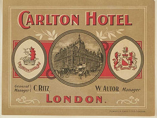 ANON. Carlton Hotel, London.