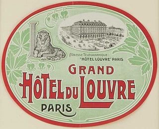 ANON. Grand Hotel du Louvre, Paris.