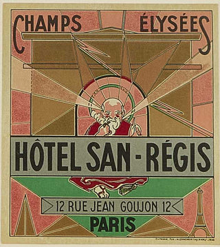 ANON. Hotel San Regis, Champs Elysees, Paris.