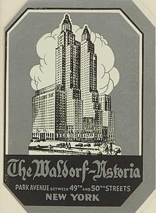 ANON. The Waldorf Astoria, Park Avenue - New York.