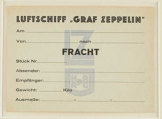 ANON. Luftschiff Graf Zeppelin, Fracht.