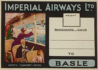 ANON. Imperial Airways Ltd, to Basle.