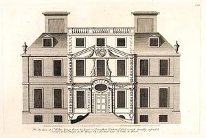 Sir Walter Yonge's house in Devonshire (Escot House), elevation