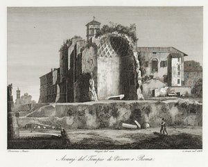 Avanzi del Tempio di Venere e Roma 1832