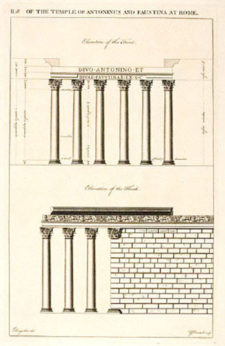 The Temple of Antoninus and Faustina at Rome, plate II