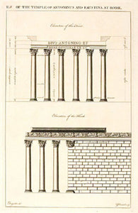 The Temple of Antoninus and Faustina at Rome, plate II