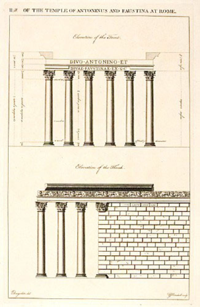 The Temple of Antoninus and Faustina at Rome, plate II