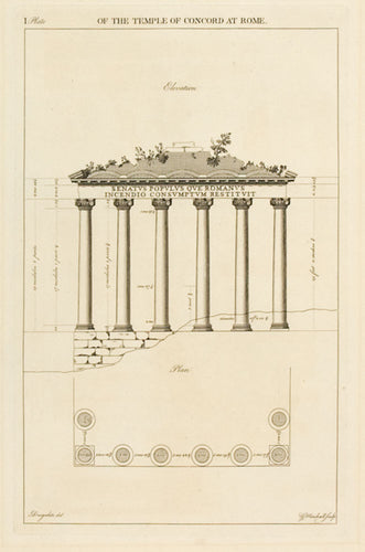 The Temple of Concorde at Rome, plate I