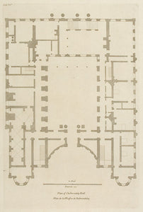 The North prospect of Cholmondeley Hall in Cheshire, (2 plates: elevation