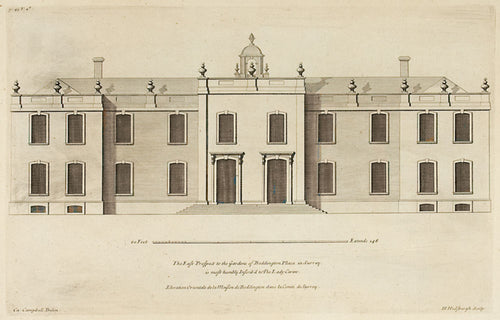 The East prospect to the Gardens of Beddington Place in Surrey