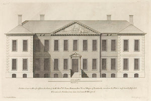 Shobden-Court in Herifordshire, (2 plates: elevation and plan