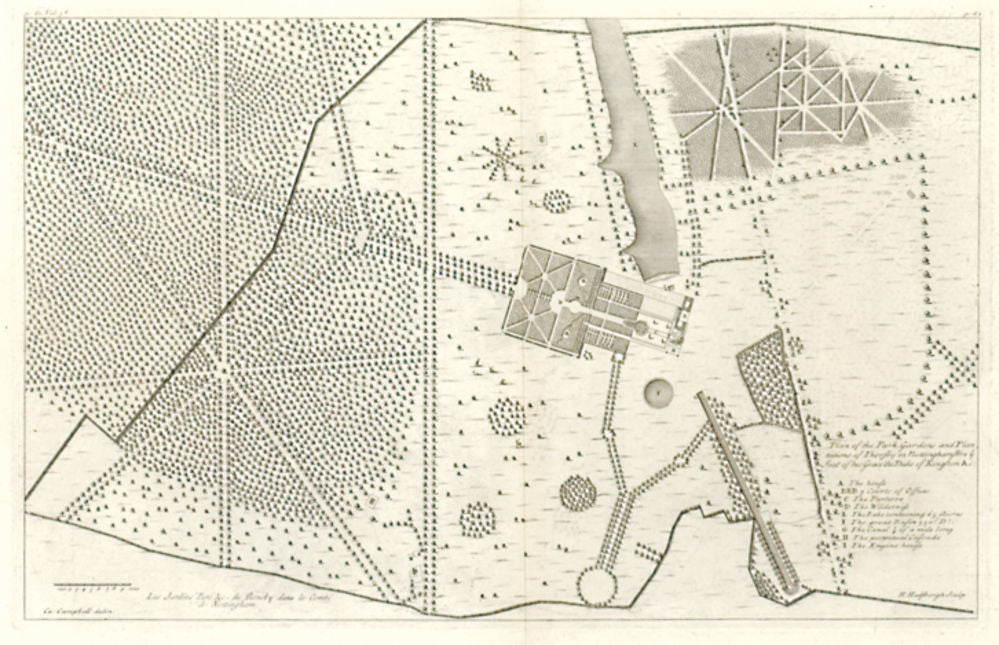 Plan of the Park, Gardens and Plantations of Thorsby in Nottinghamshire