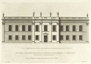 The South prospect of Cholmondeley Hall in Cheshire