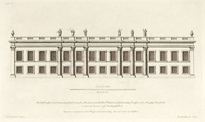 The West prospect of Cholmondeley Hall in Cheshire