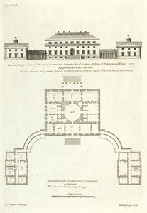 Elevation of the General Front Eastward of Goodwood in Sussex