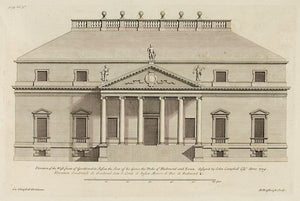 Elevation of the West front of Goodwood in Sussex